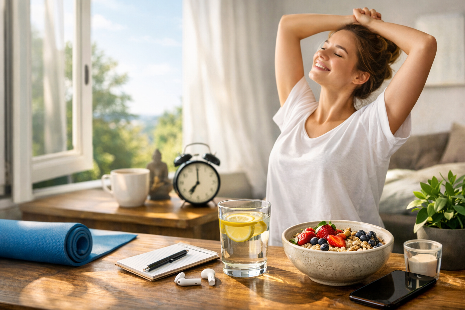Poranna rutyna dla lepszego samopoczucia: nawyki, które realnie poprawiają energię i nastrój